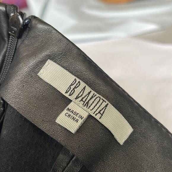 BB Dakota Isaac Black Leather and Ponté Leggings Size 6 NWOT - Picture 2 of 7